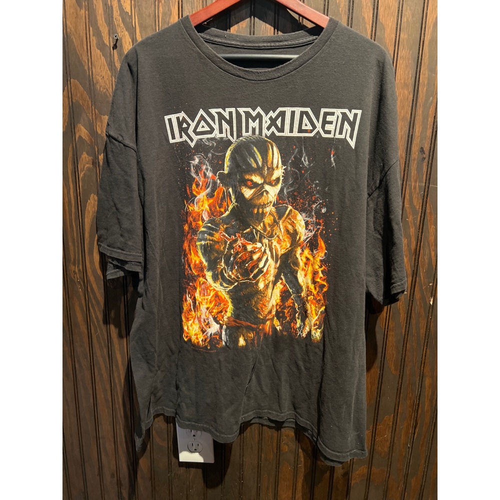 Iron Maiden The Book of Souls World Tour 2016 Graphic T-Shirt Black Mens 3XL